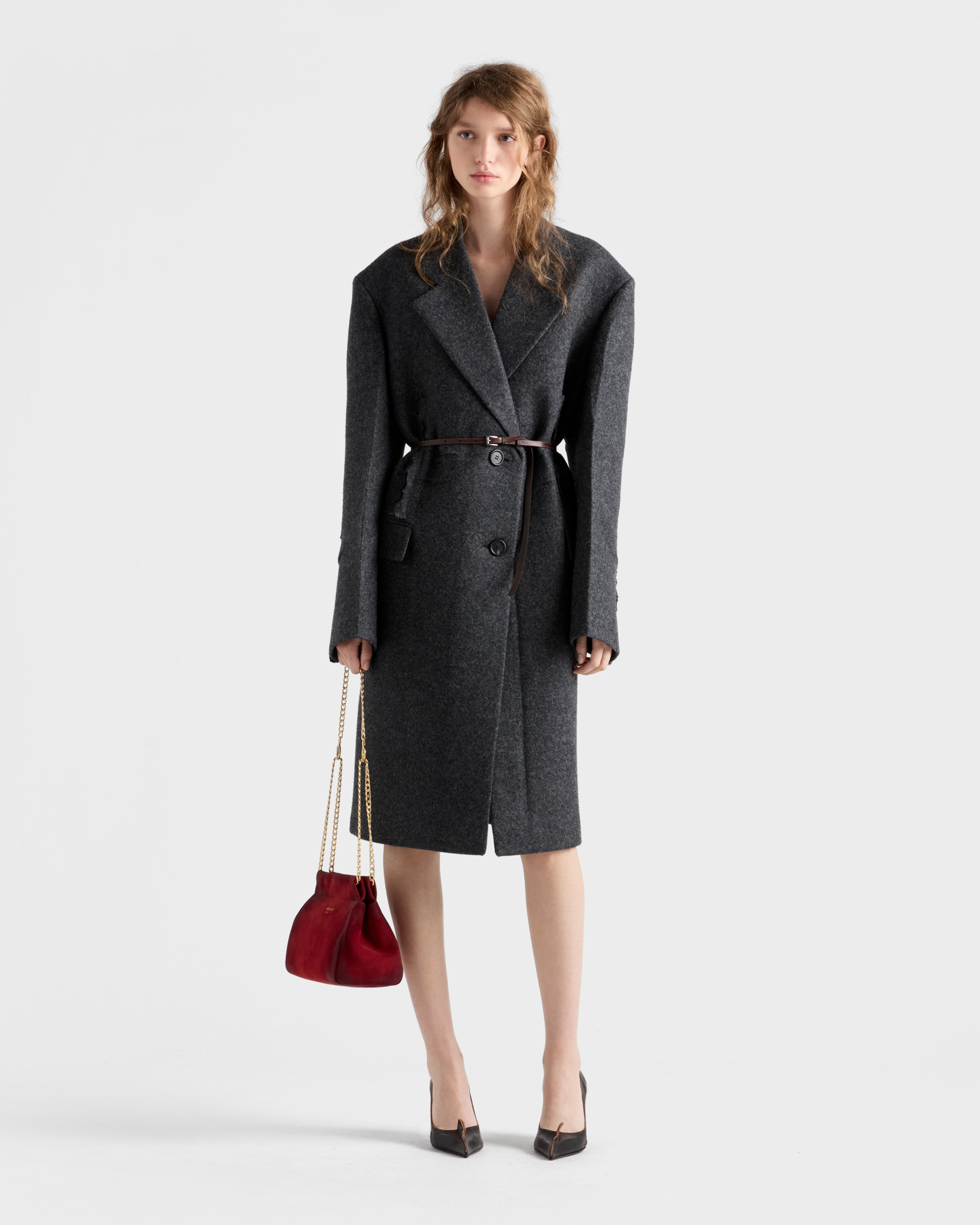 Single-breasted shetland wool coat - 2