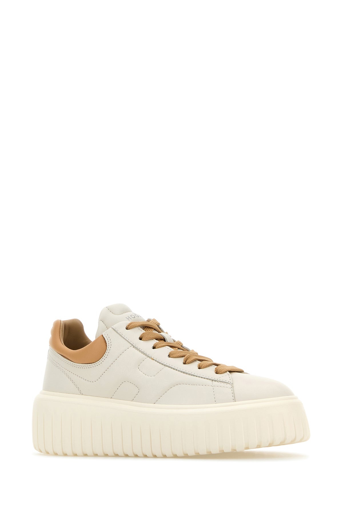 White nappa leather H-Stripes sneakers - 2