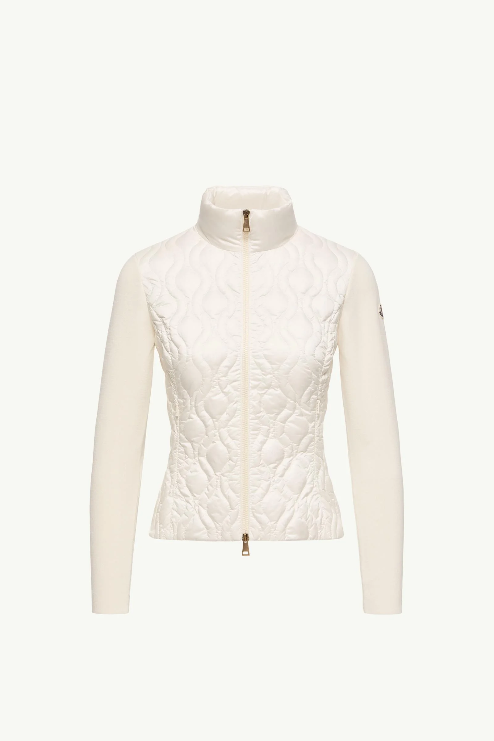 Cotton Padded Zip-Up Cardigan - 1