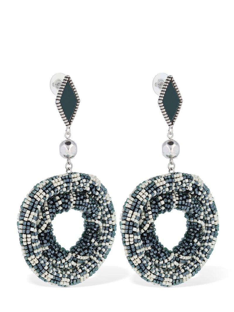 WAPI BEADED PENDANT EARRINGS - 3