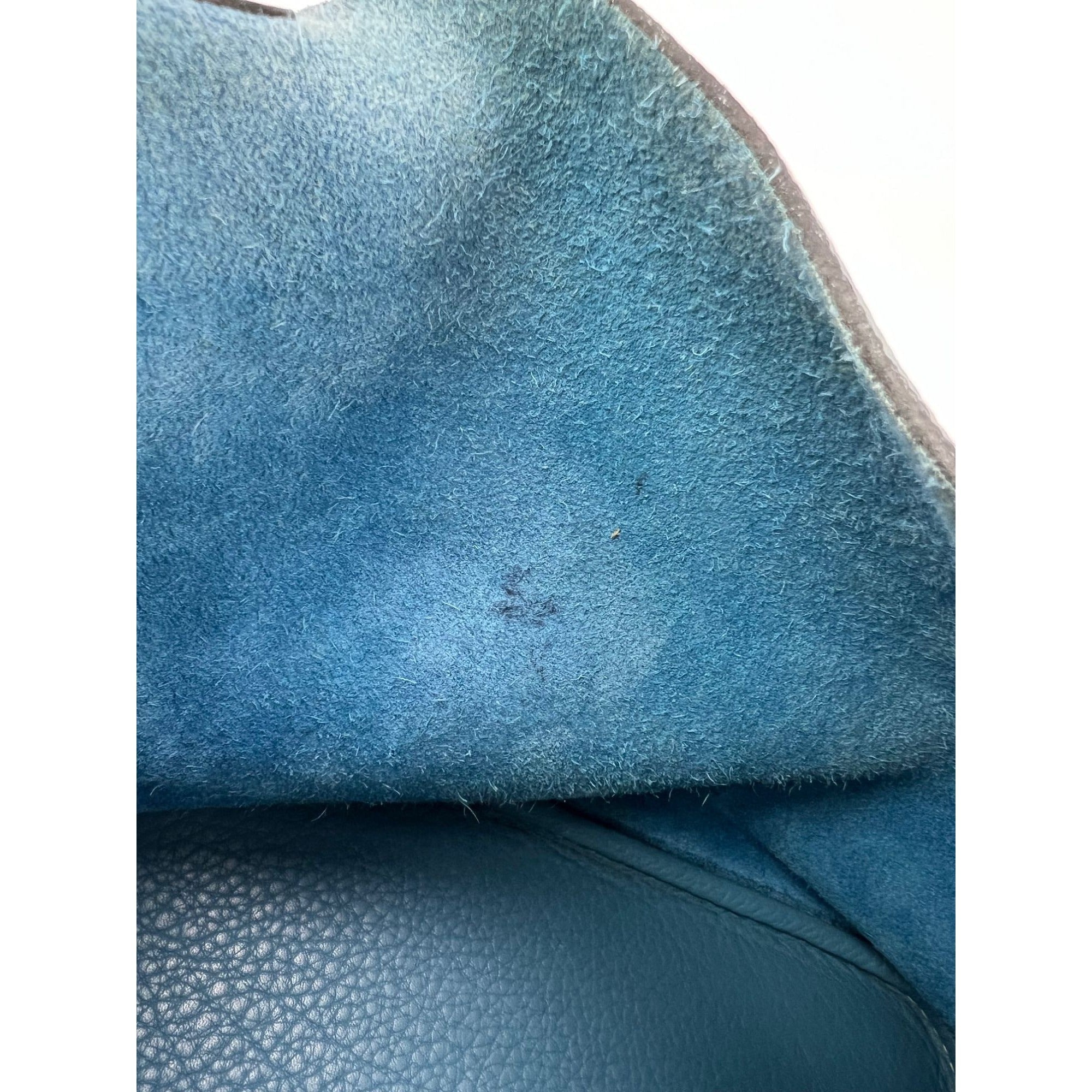 Hermes Taurillon Clemence Picotin 22 MM Blue Leather Hand Bag - 6