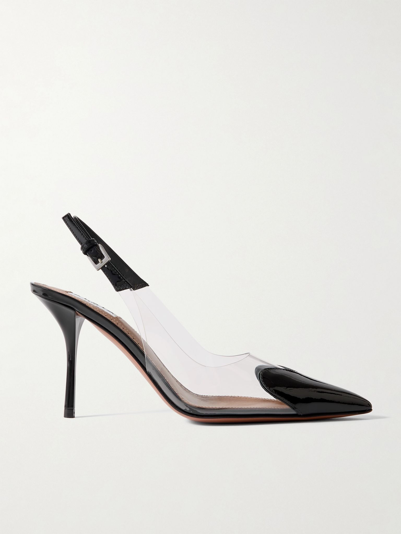 Le Cœur patent-leather and PVC slingback pumps Black - 1