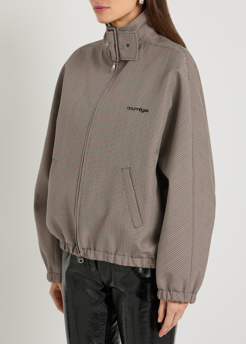 courrèges Courrèges Houndstooth Wool-blend Bomber Jacket outlook