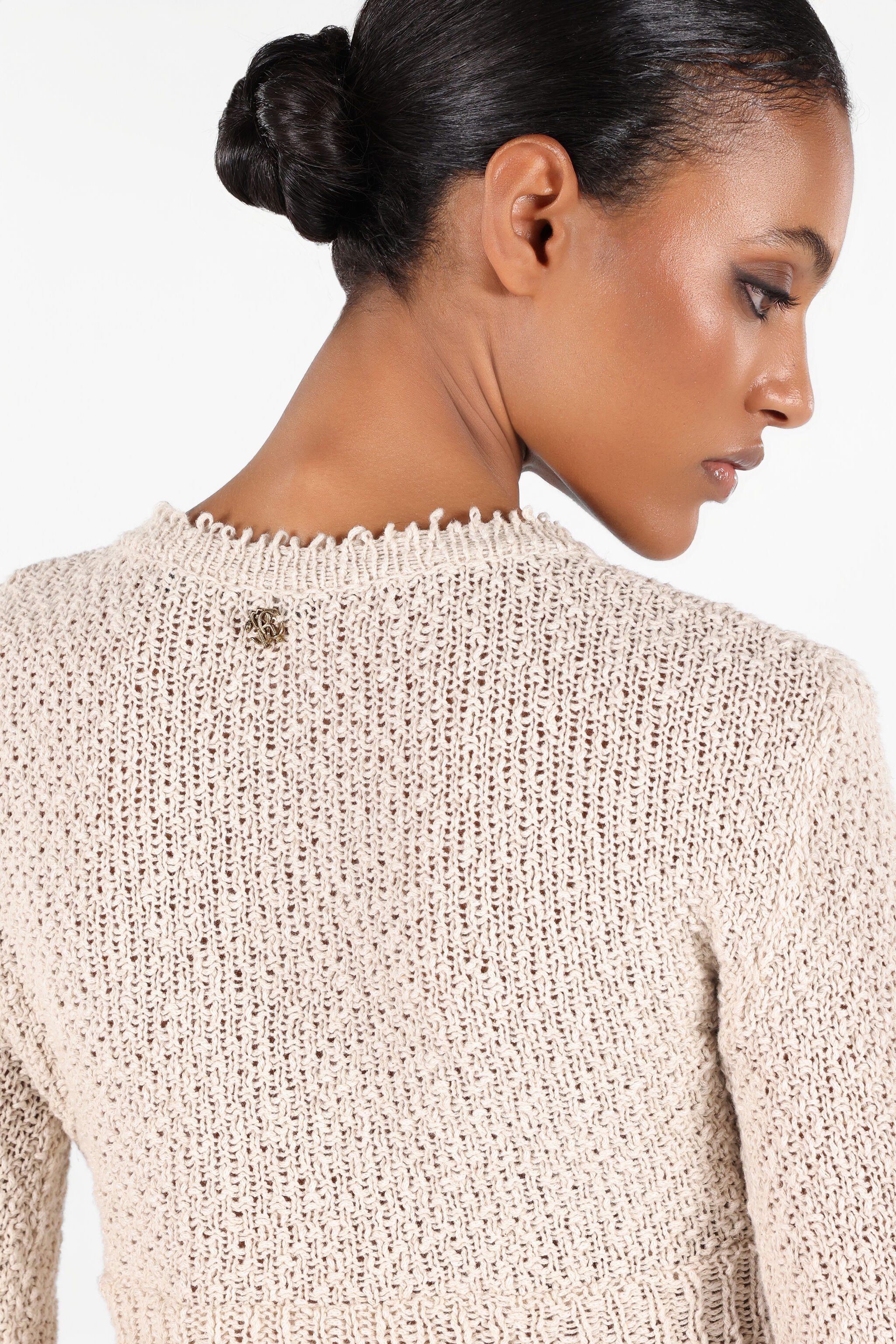 Cropped Cardigan with Gold Buttons - 7