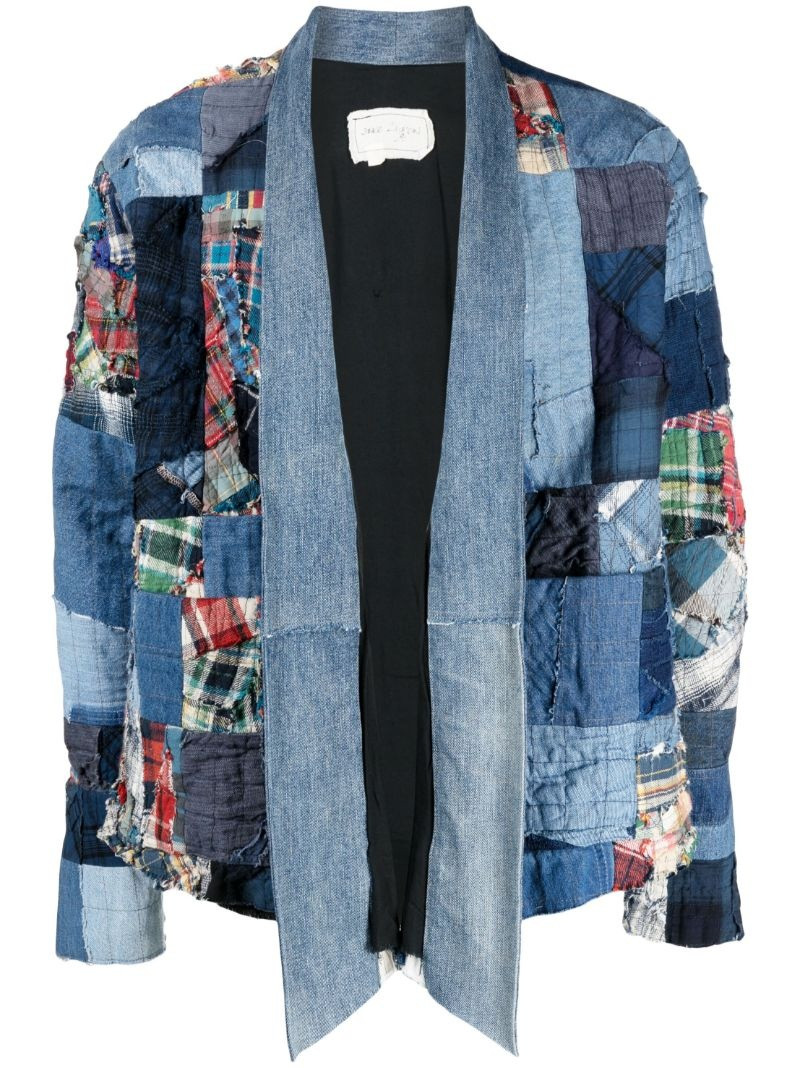 patchwork-design denim jacket 1