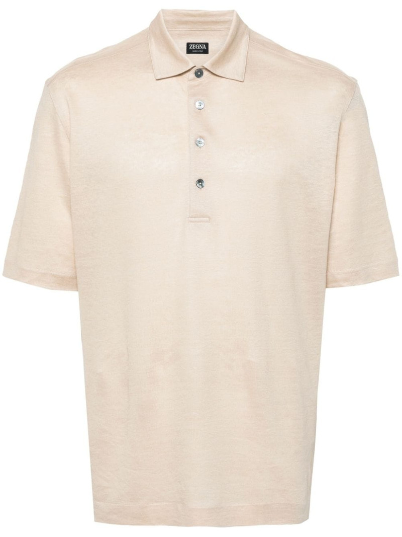 short-sleeve 린넨 폴로 셔츠 1