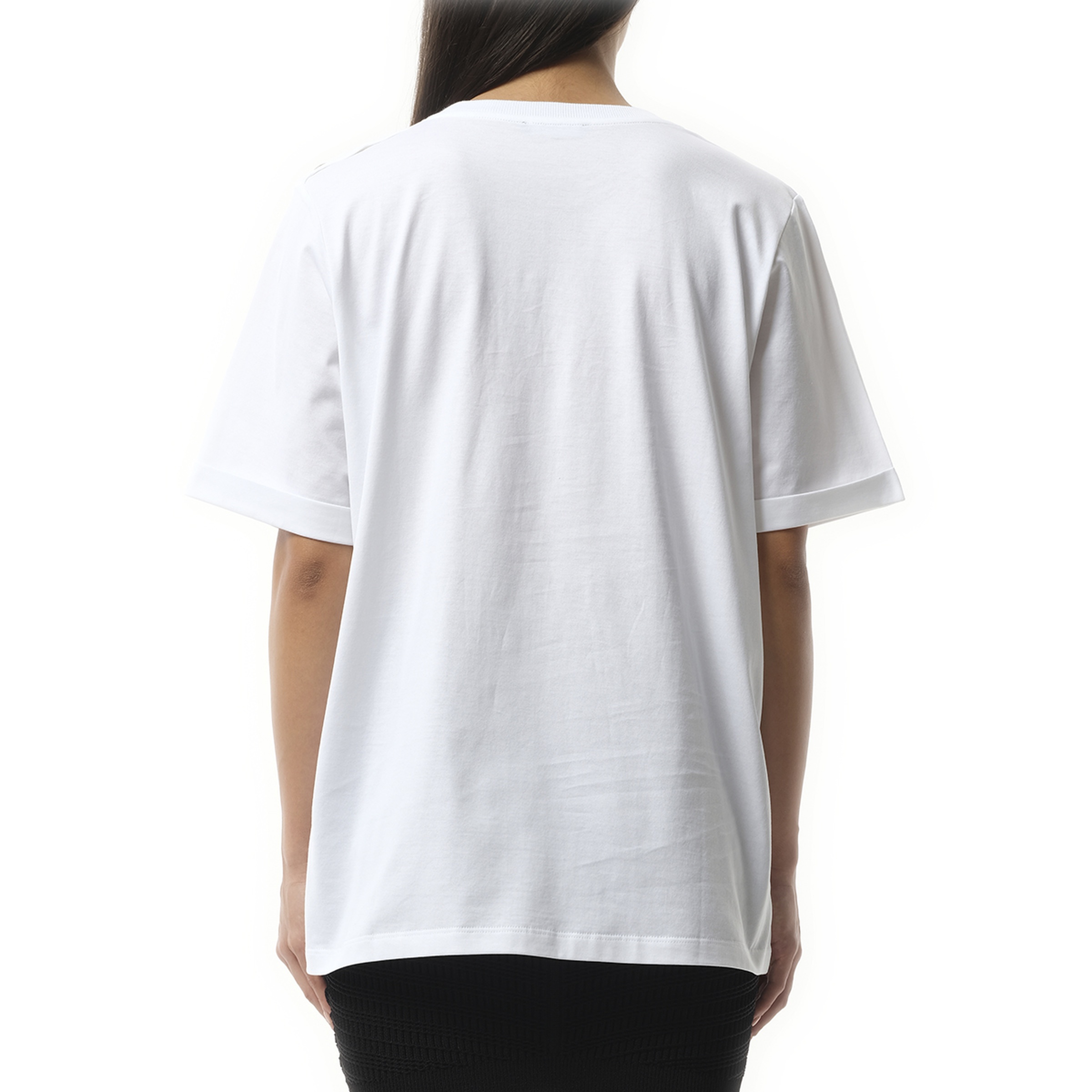 3 Btn Balmain Lipstick Print T-Shirt in White - 6