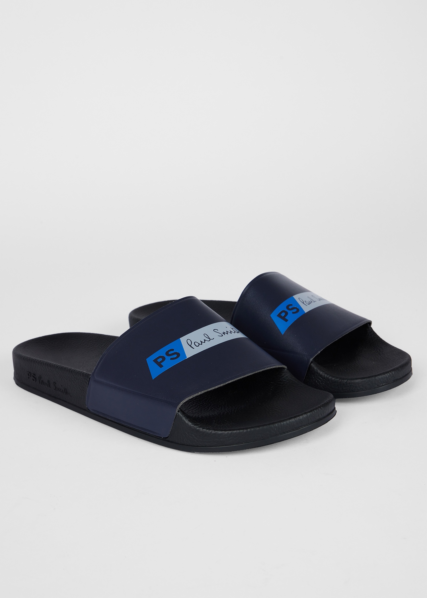 Dark Navy Tilt Logo 'Nyro' Slides - 3