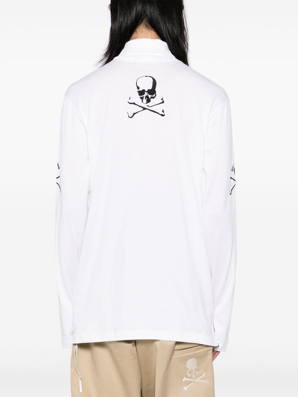 logo embroidery long-sleeves T-shirt - 3