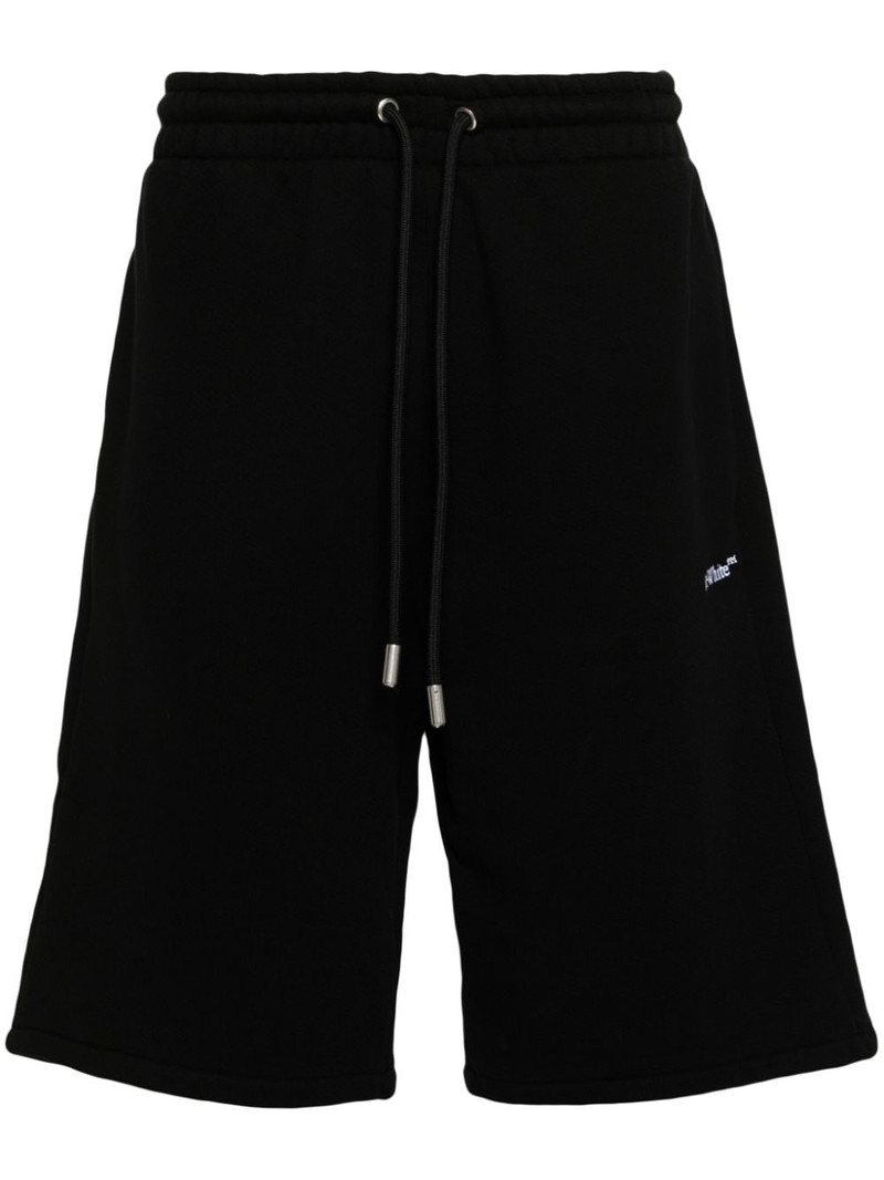 embroidered-motif track shorts 1