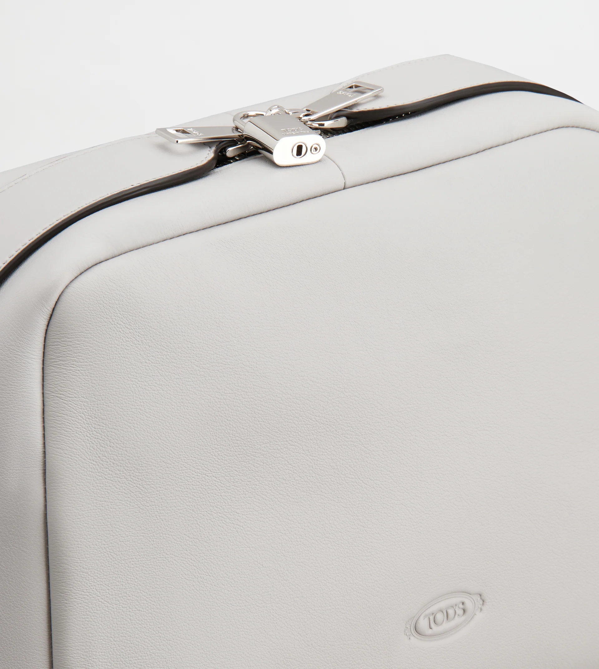 TOD'S DARSENA POUCH BAG IN LEATHER MEDIUM - GREY - 8