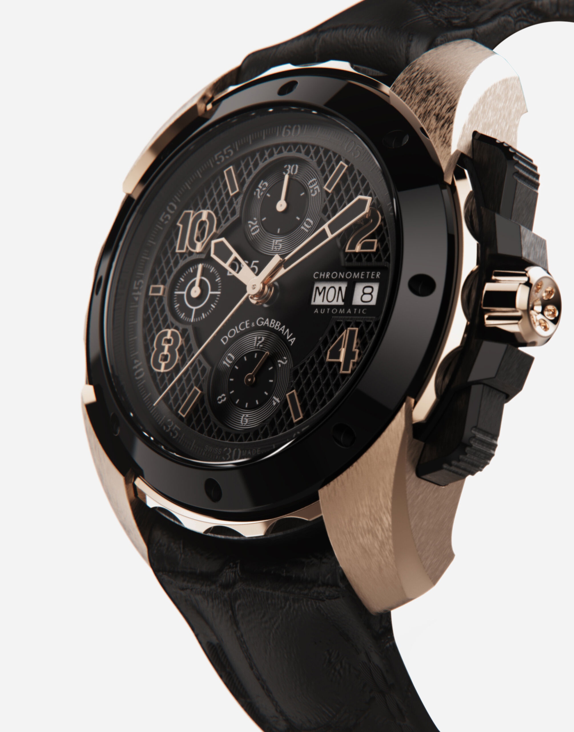 DS5 watch in red gold and steel with pvd coating - 6