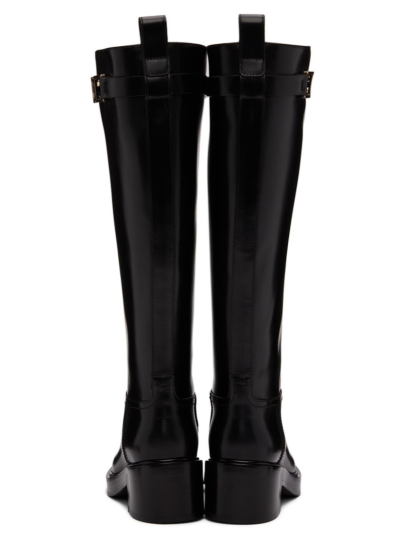 Black Vara Chain Tall Boots 2