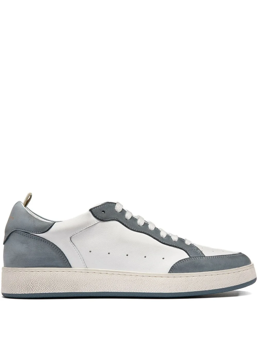 leather lace-up sneakers - 1