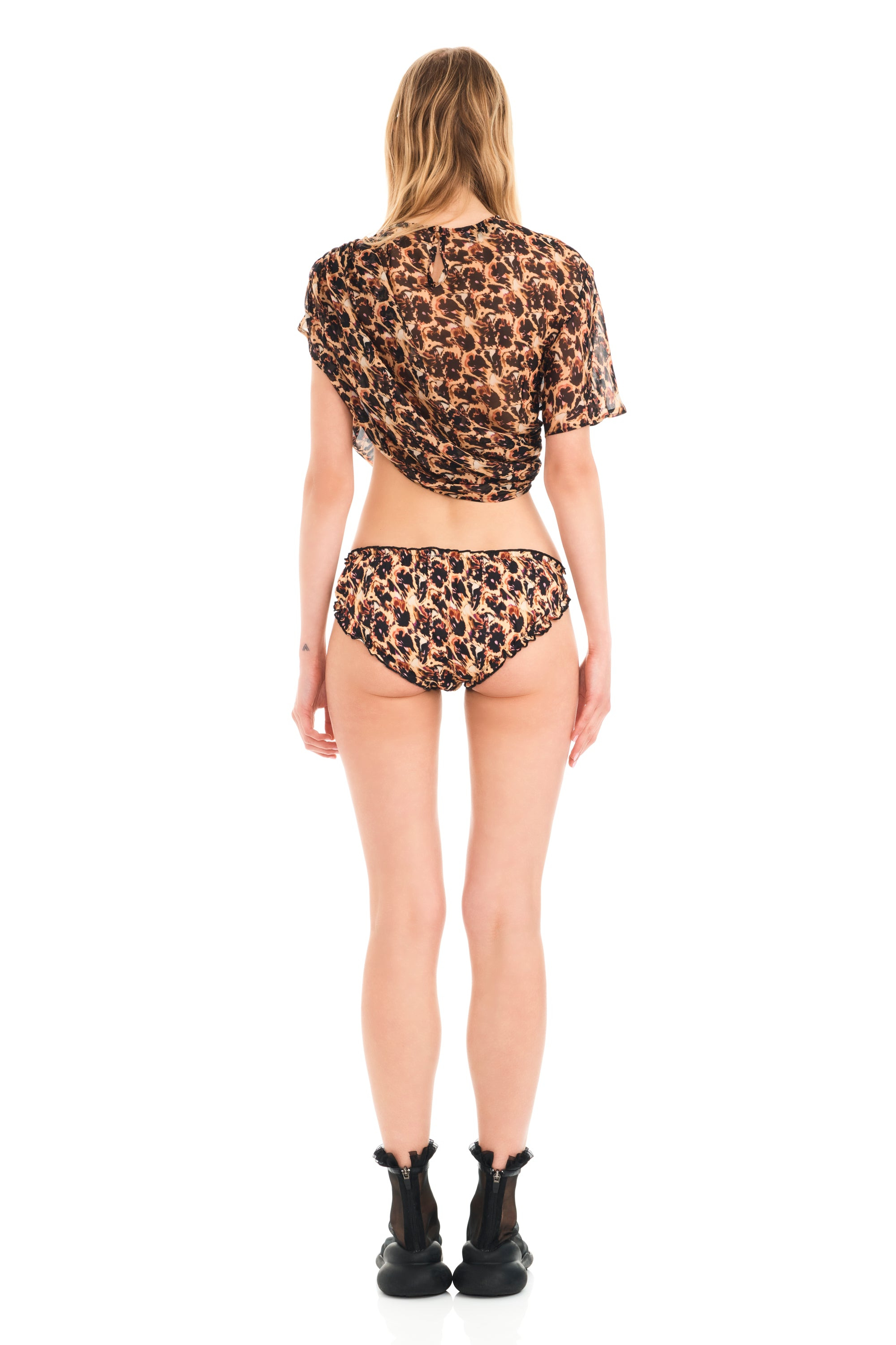 LEOPARD PEONY MAGNOLIA PANTY - 5