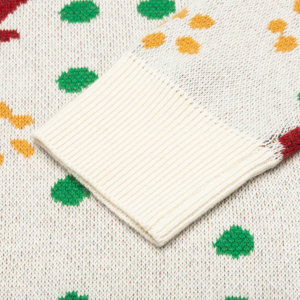 RHUDE MULTI COLOR BANDANA CREW - CREME/MULTI - 5