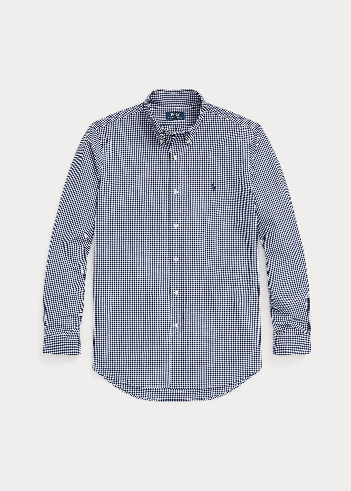 Classic Fit Gingham Stretch Poplin Shirt - 1