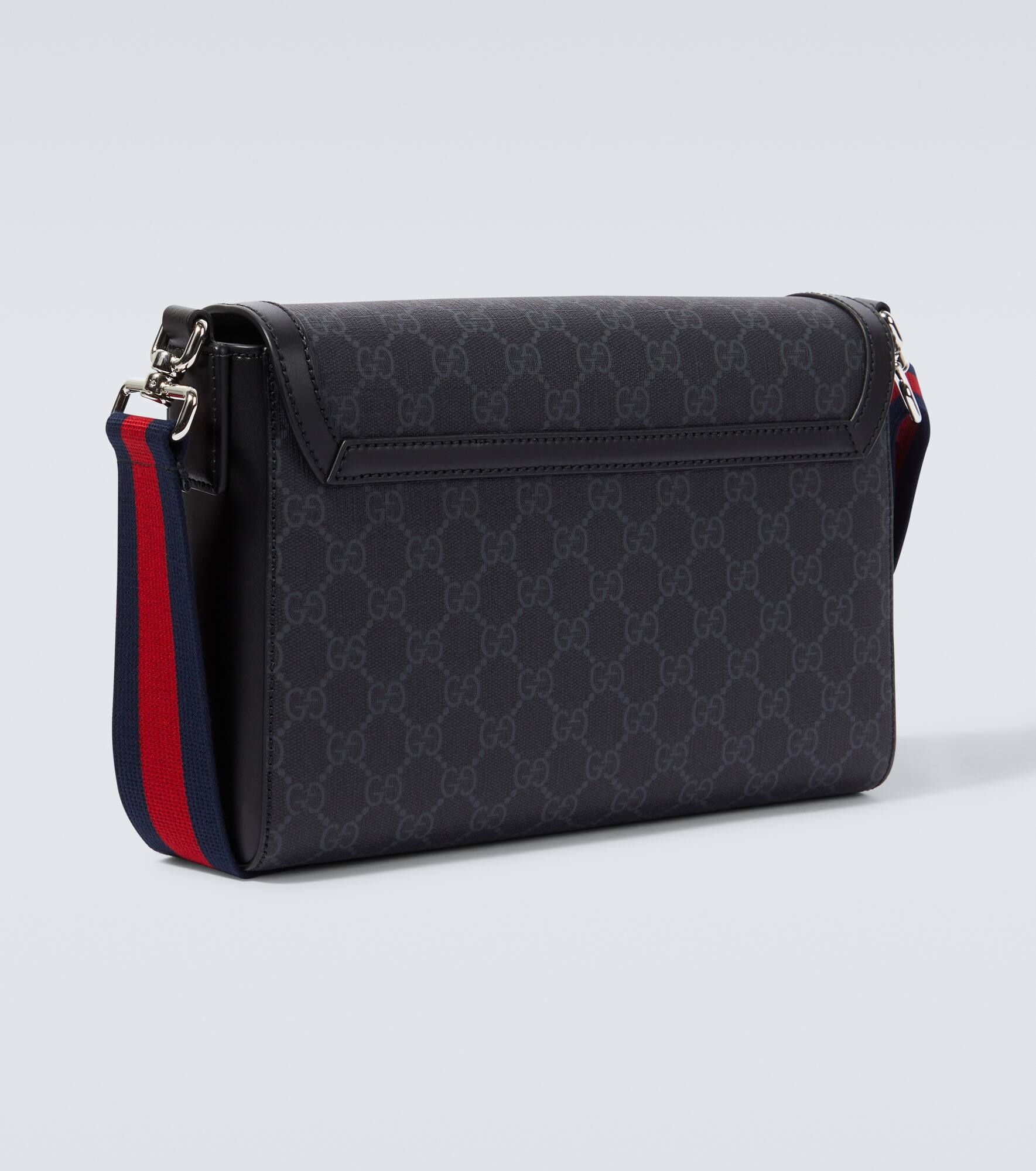 GG leather-trimmed crossbody bag - 5