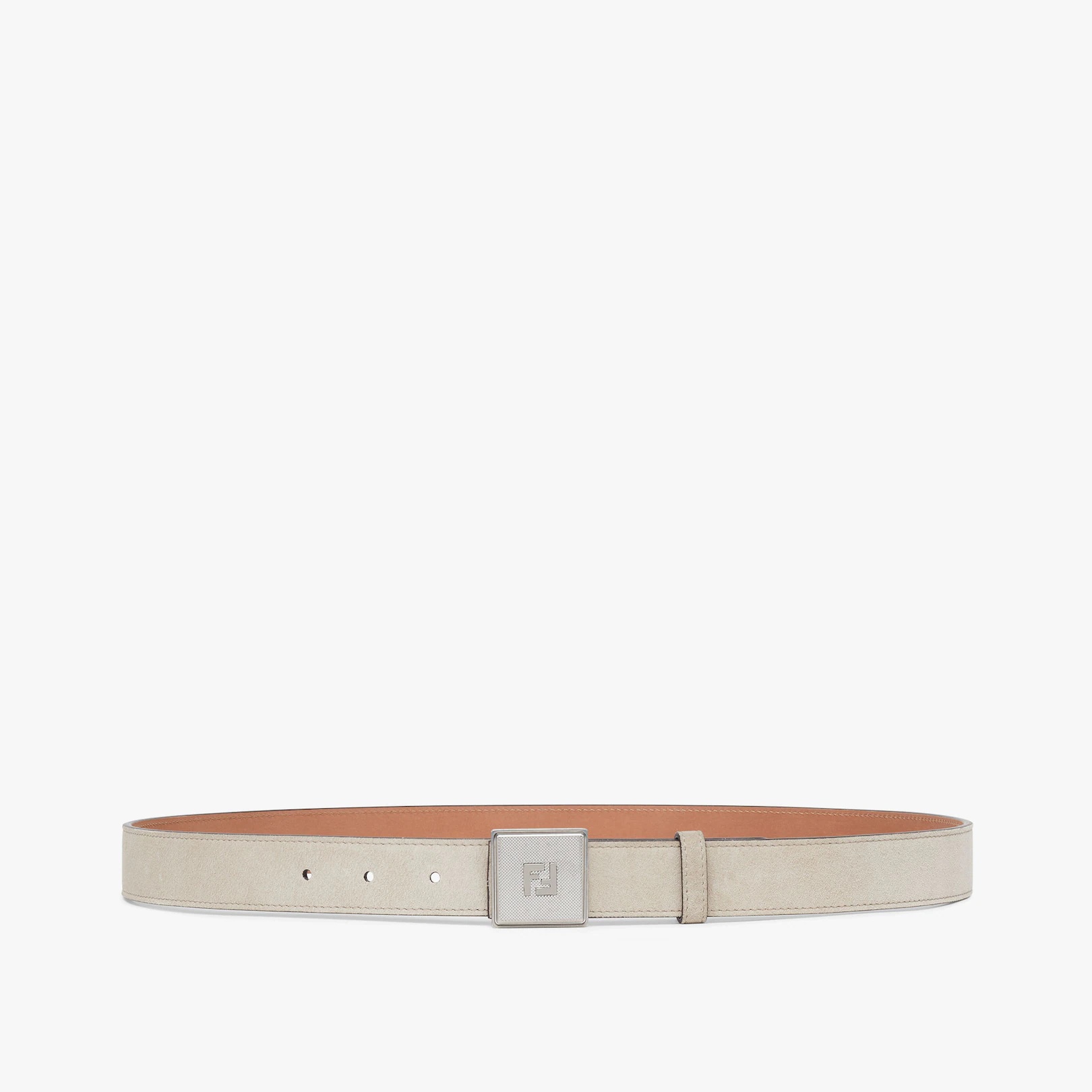 Gray leather belt - 1