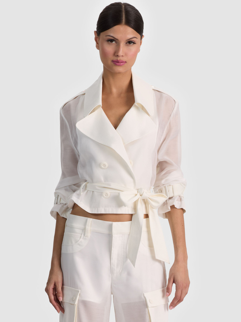 KEITH SHEER COMBO CROPPED TRENCH 2