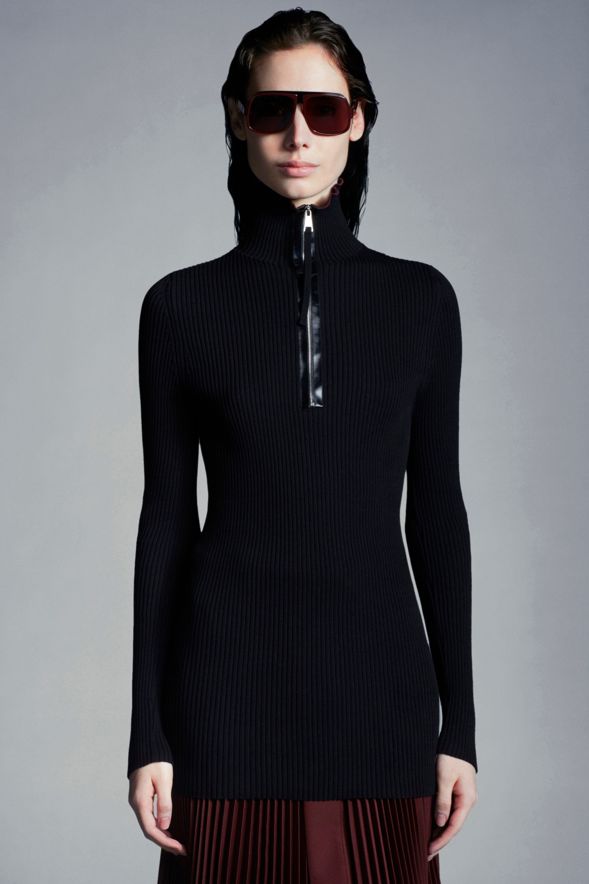 Cotton Blend Turtleneck Sweater - 3