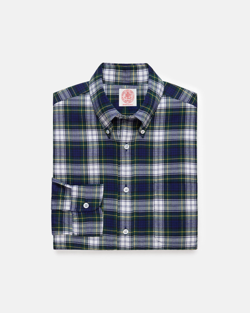 MADE-IN-USA DRESS GORDON TARTAN FLANNEL SPORT SHIRT - CLASSIC FIT 1