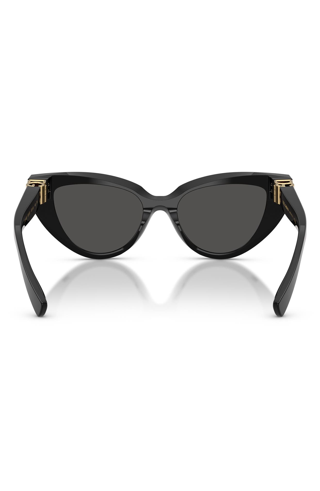 Dolce&Gabbana 52mm Polarized Cat Eye Sunglasses in Black at Nordstrom - 3