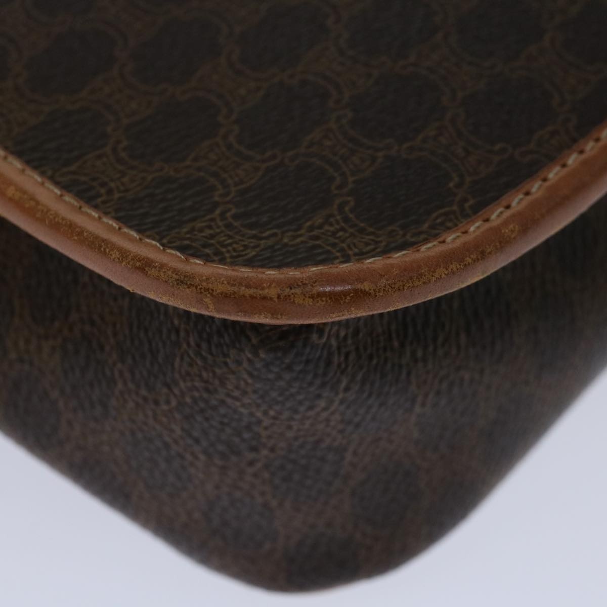 CELINE Macadam Canvas Shoulder Bag Pvc Brown - 12