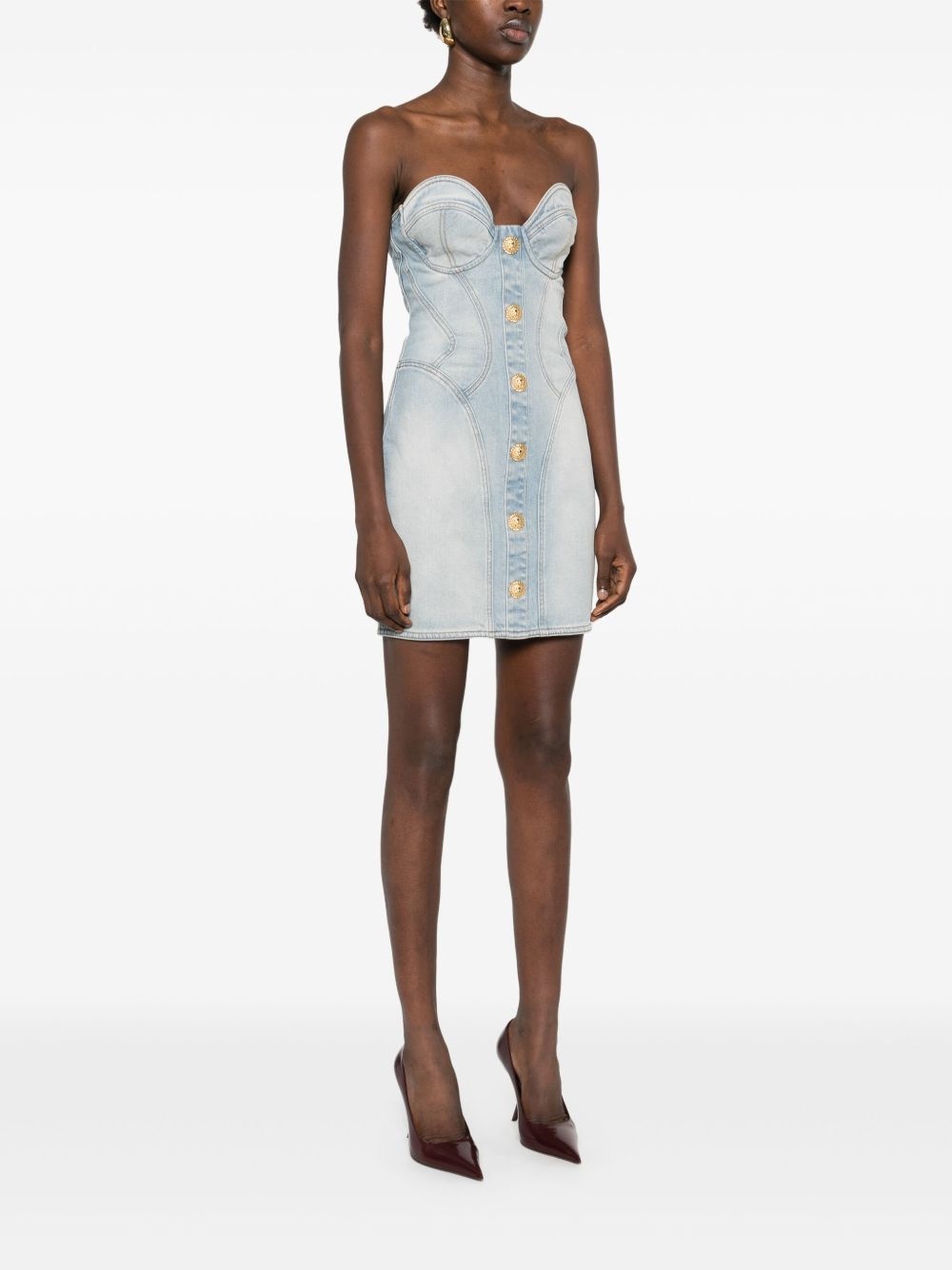 denim mini dress - 3