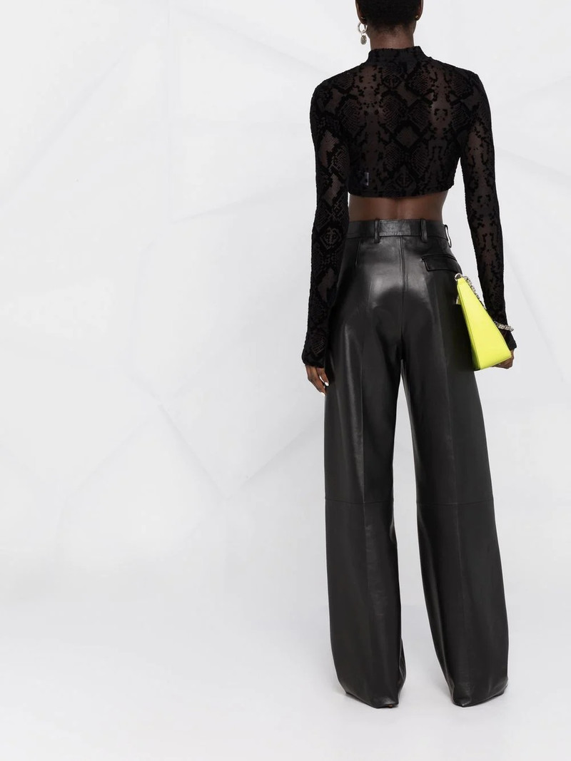 geometric-print cropped top 4