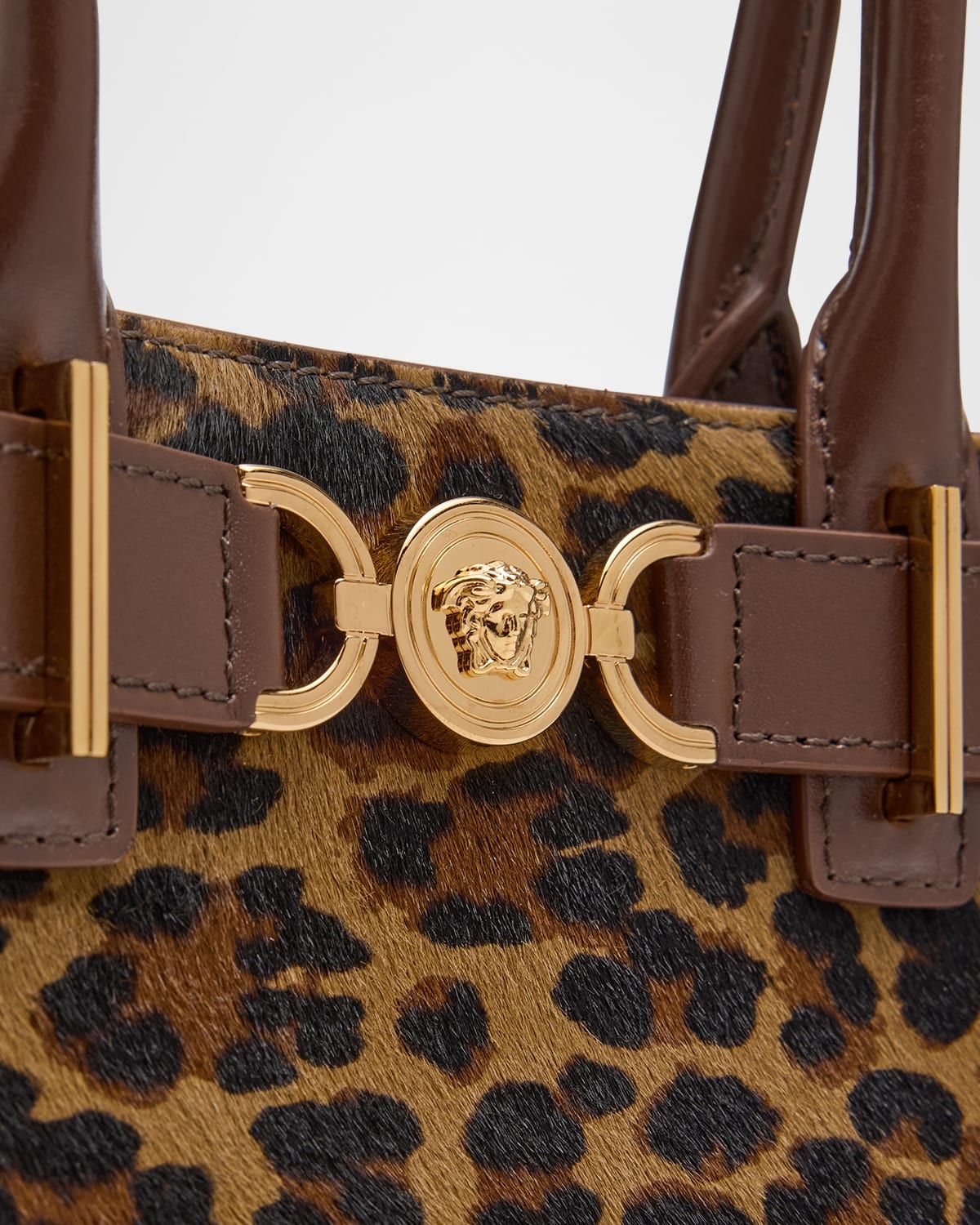 Medusa 95 Small Leopard Calf Hair Tote Bag - 4