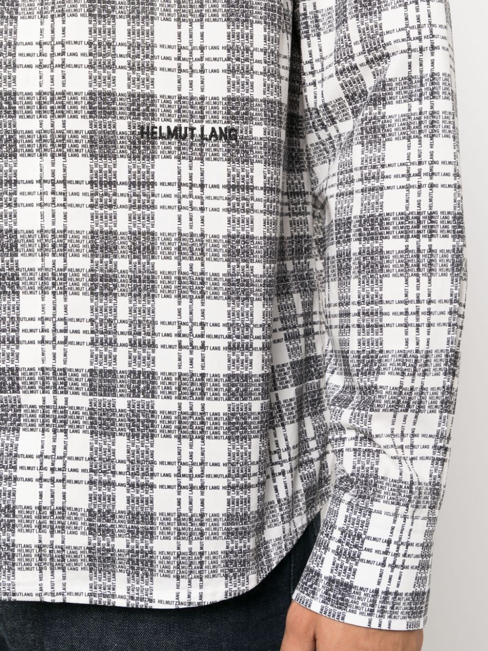 logo-print cotton shirt - 5