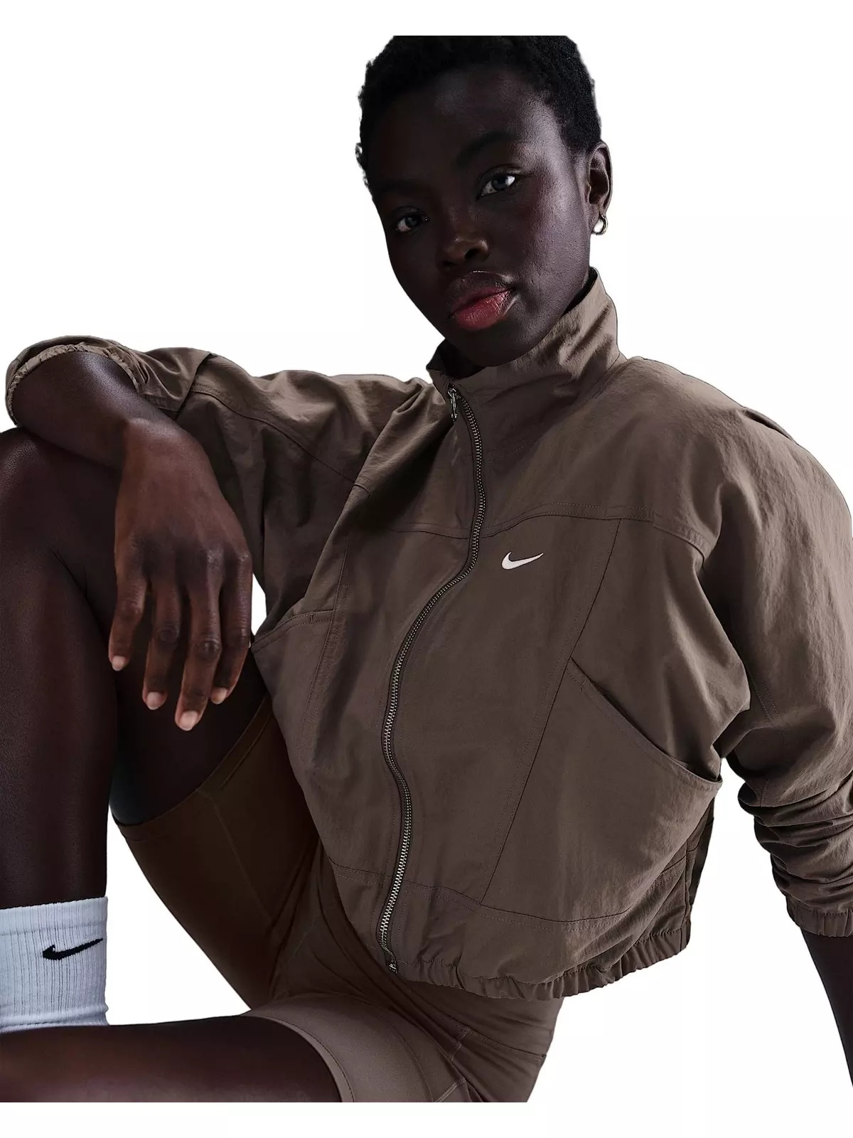 Women's Sportswear Everything Wovens Oversized Repel UV Protection Jacket - brown - 5