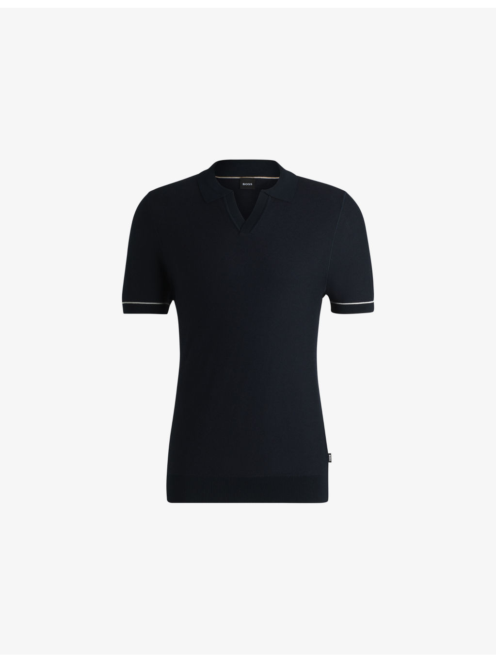 Short-Sleeve Regular-Fit Knitted Polo Shirt - 1