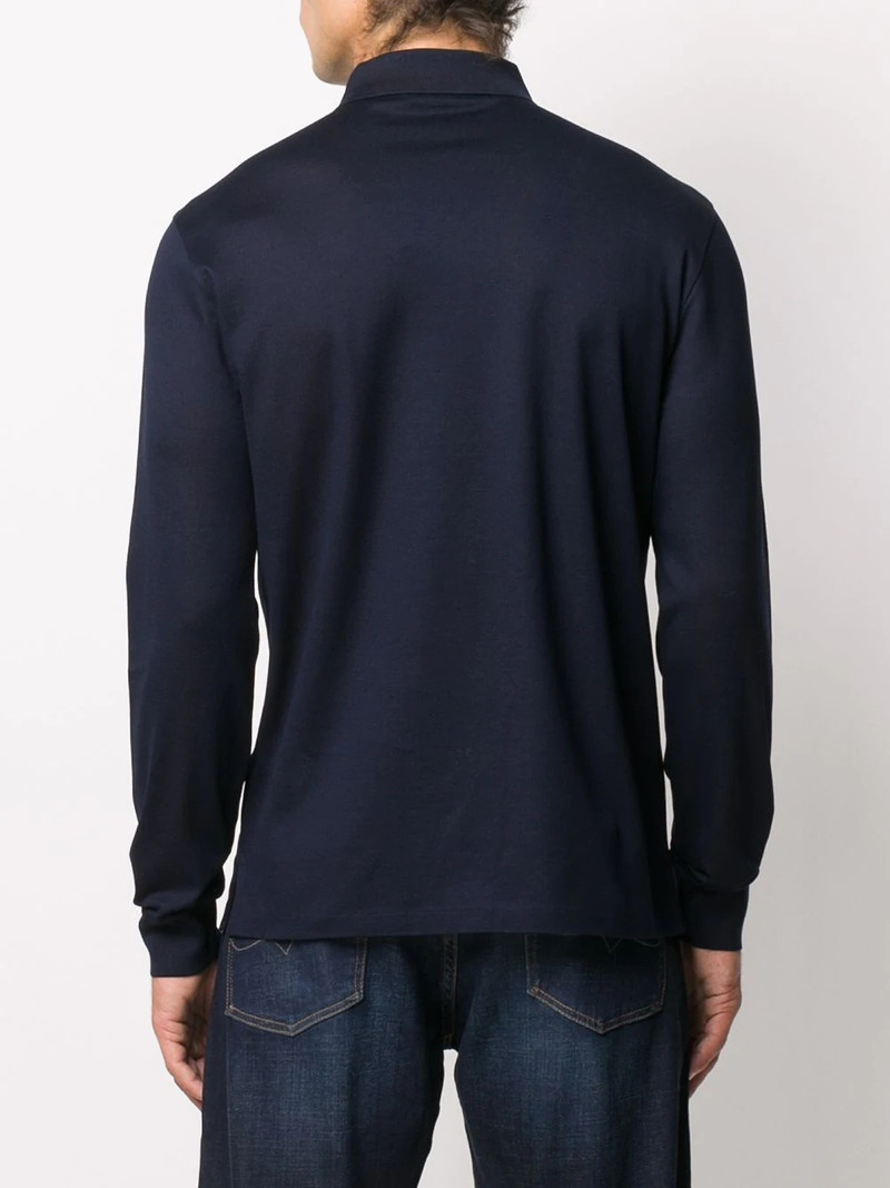 long-sleeved logo polo shirt 4