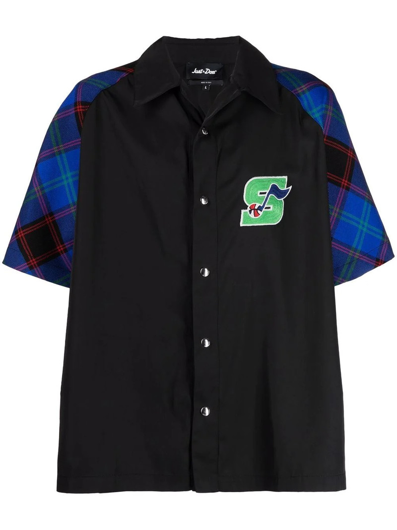 colour-block short-sleeved shirt 1