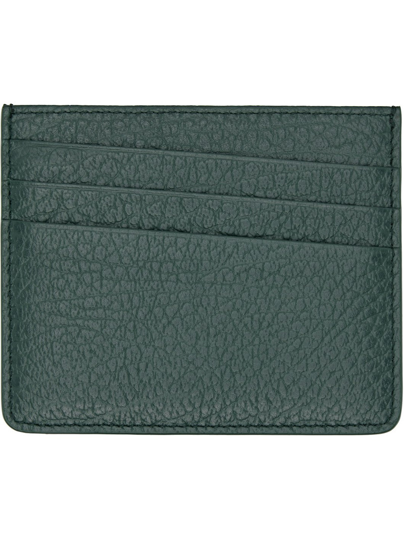 Maison Margiela Green Four Stitches Card Holder outlook