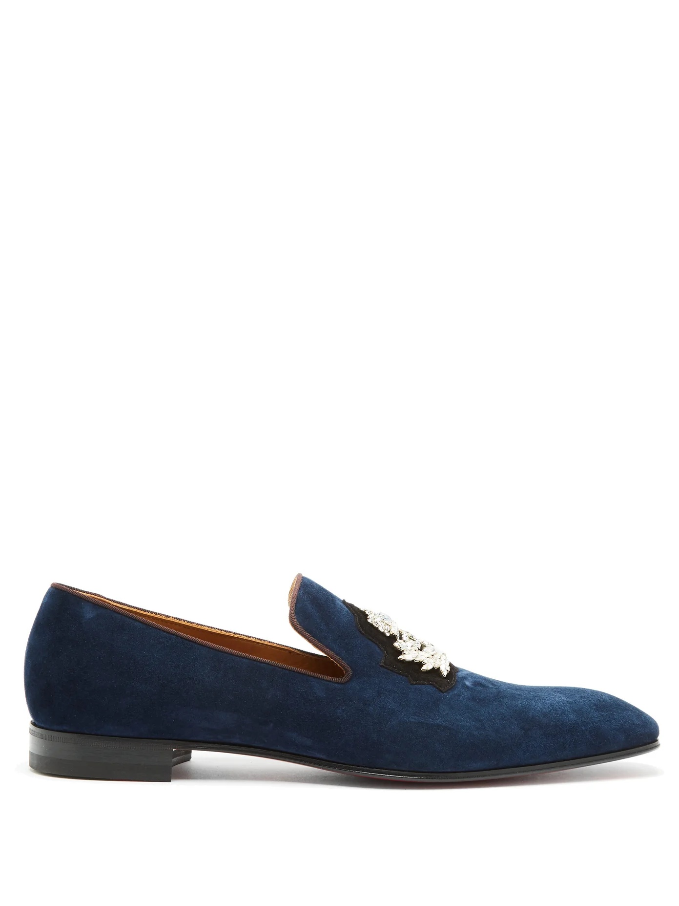 Dandelion crystal-embellished suede loafer - 1