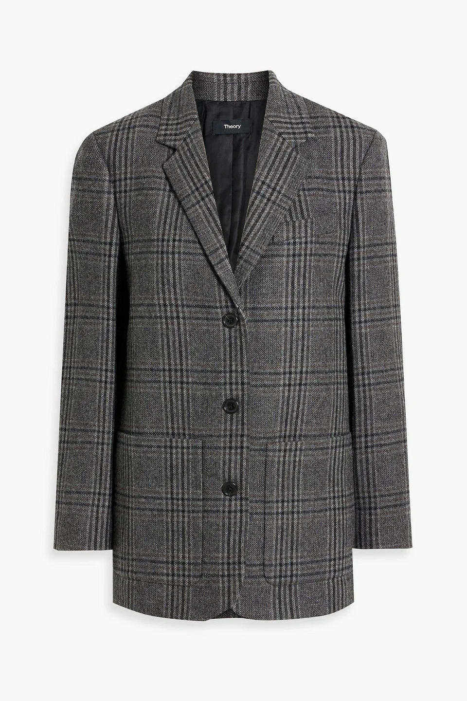 Prince of Wales checked wool-blend blazer - 1