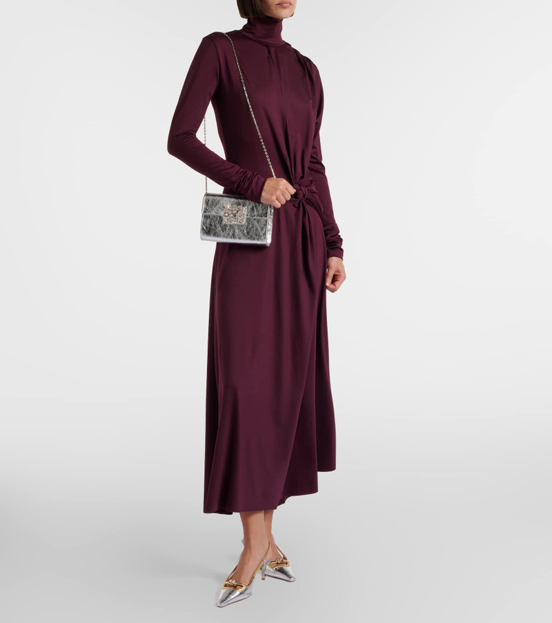 Roger Vivier Efflorescence Mini metallic leather clutch outlook