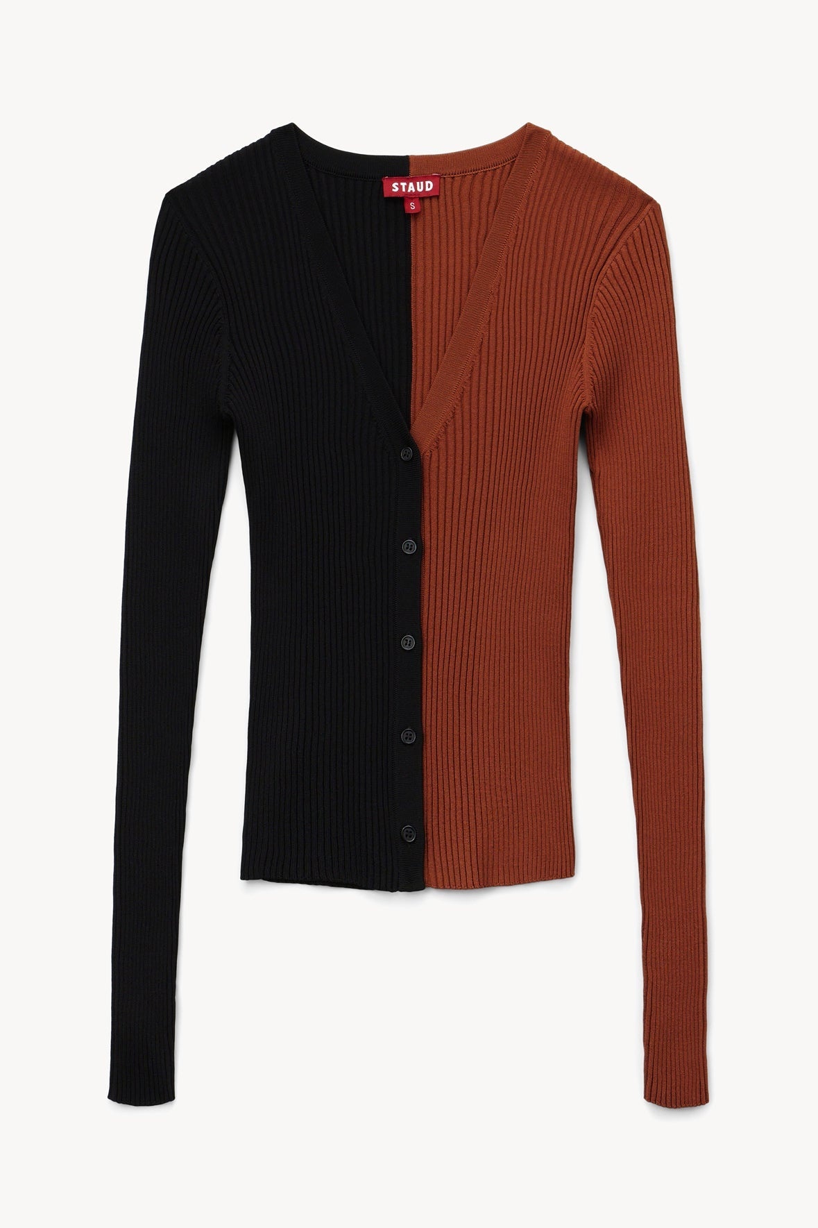 STAUD CARGO SWEATER TAN BLACK - 1