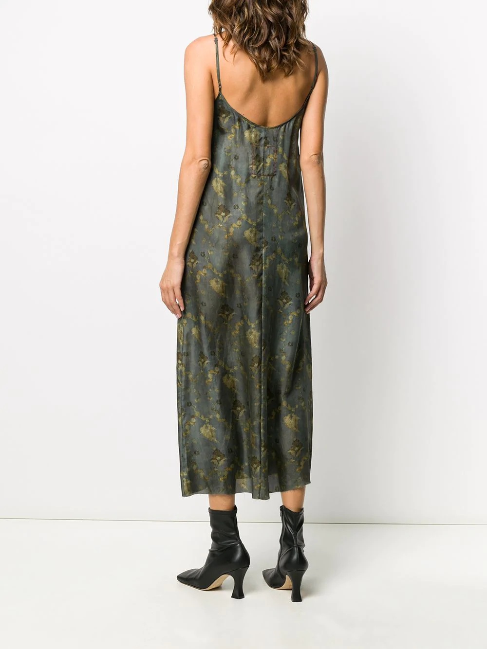 abstract-print slip dress  - 4