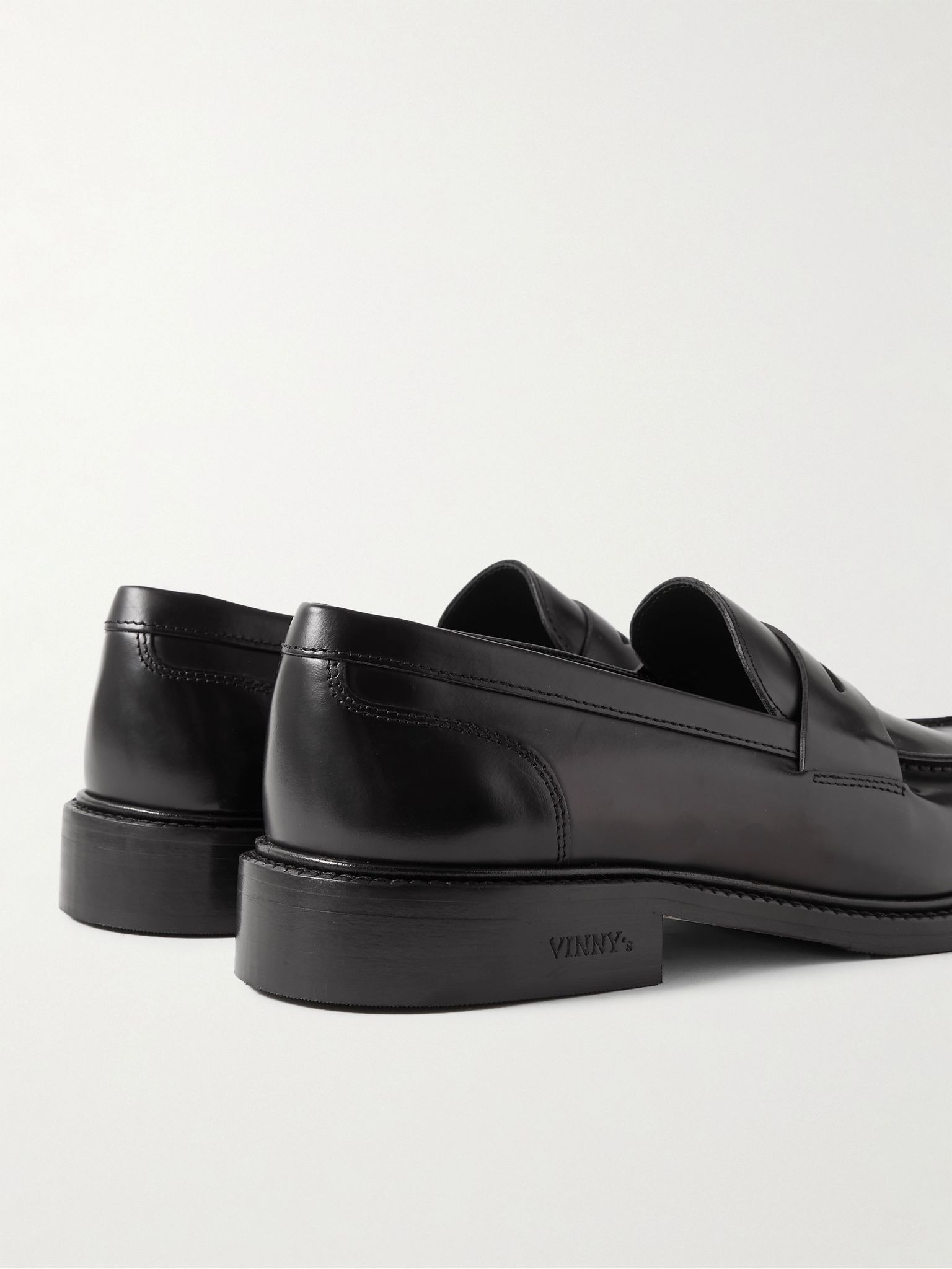 Townee Leather Penny Loafers Black - 5