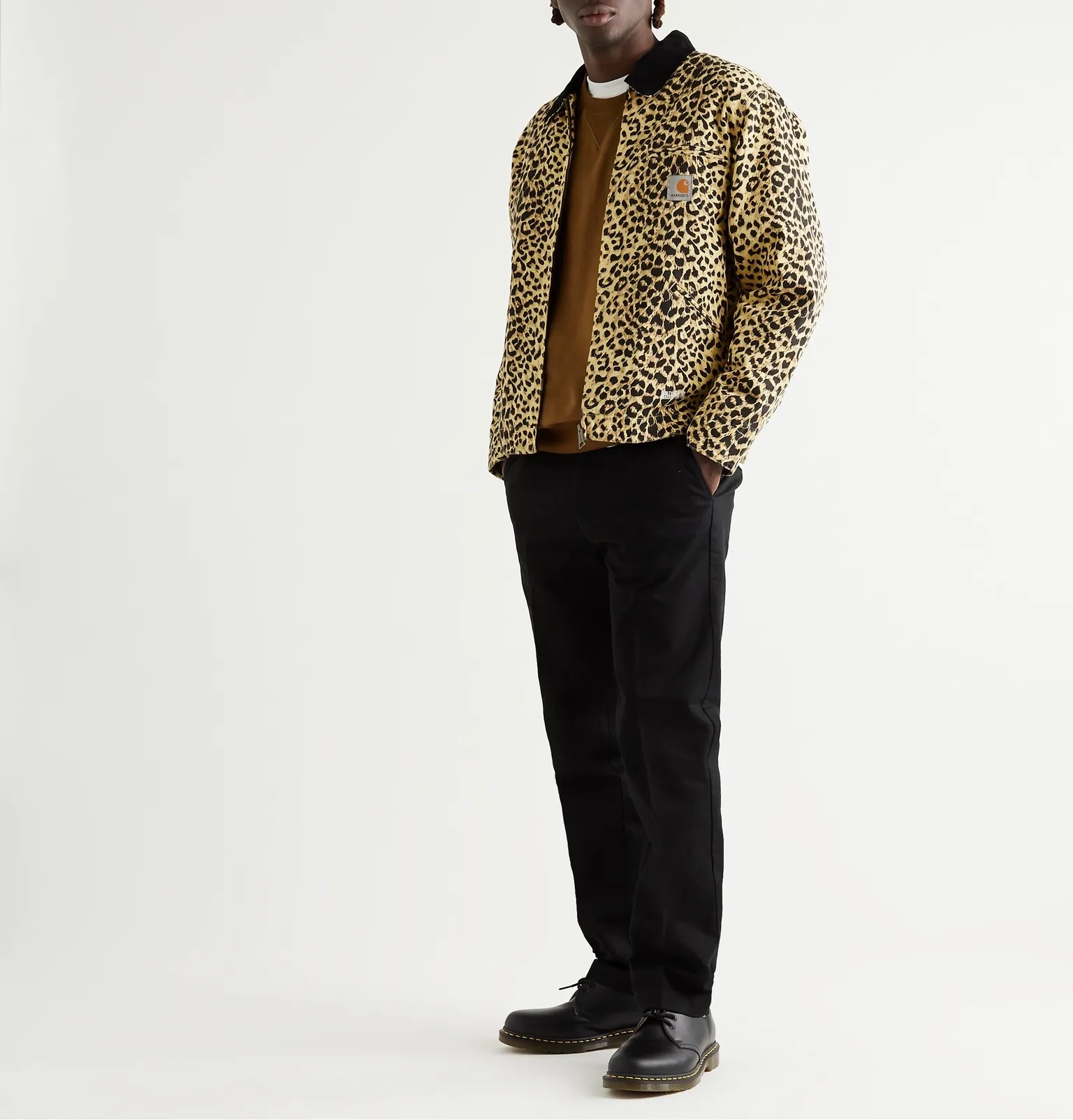 + Wacko Maria Corduroy-Trimmed Leopard-Print Cotton-Canvas Jacket - 7