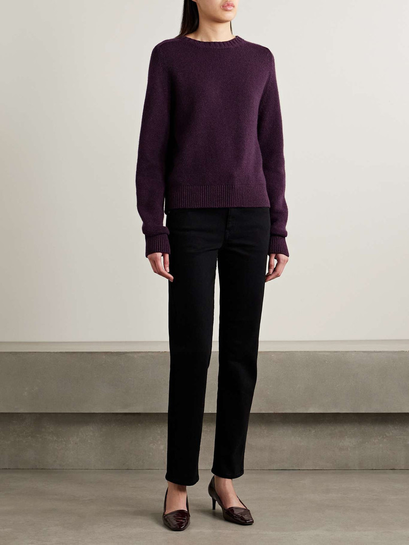 KHAITE Nera cashmere sweater Burgundy outlook