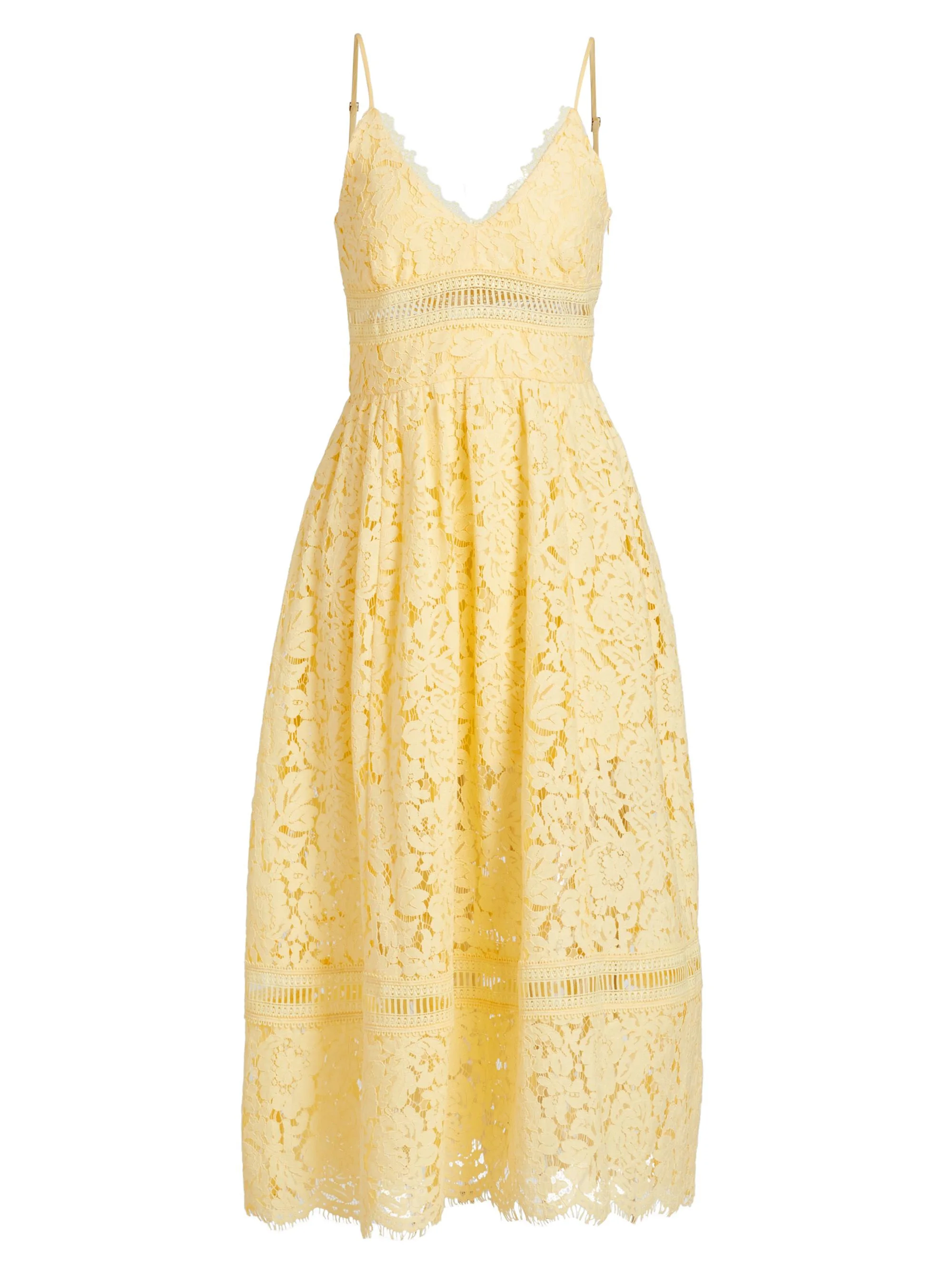 Women's Emma Corded Lace Midi-Dress - Citrine - 1