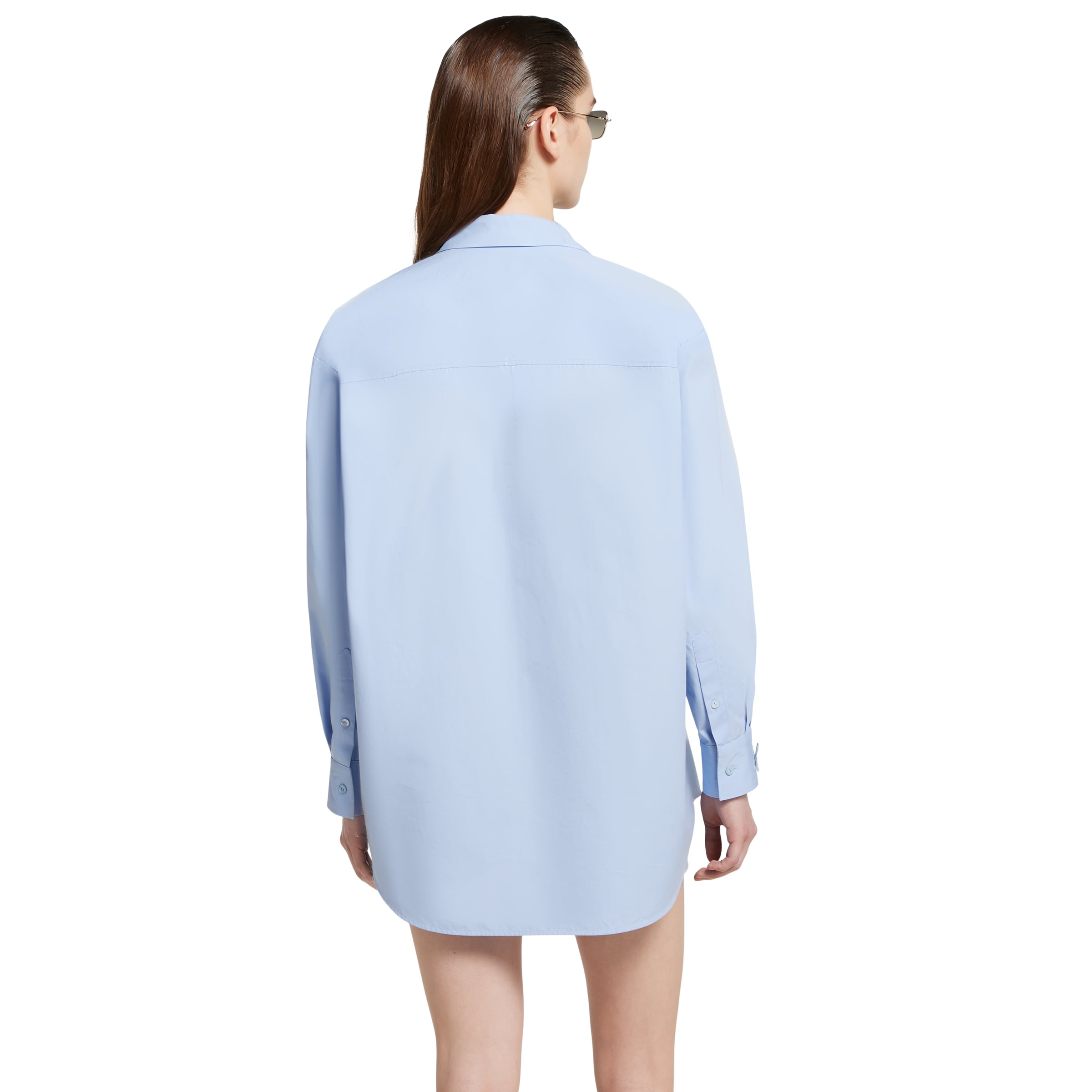 Cotton poplin shirt with embroidery - 4