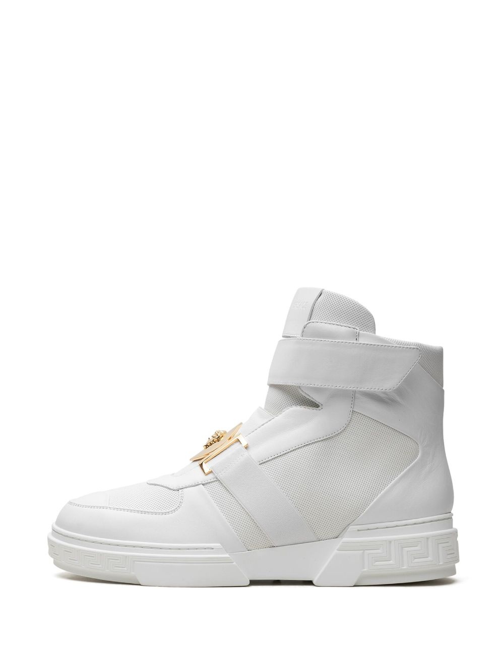 Medusa-plaque high-top "White" sneakers - 5