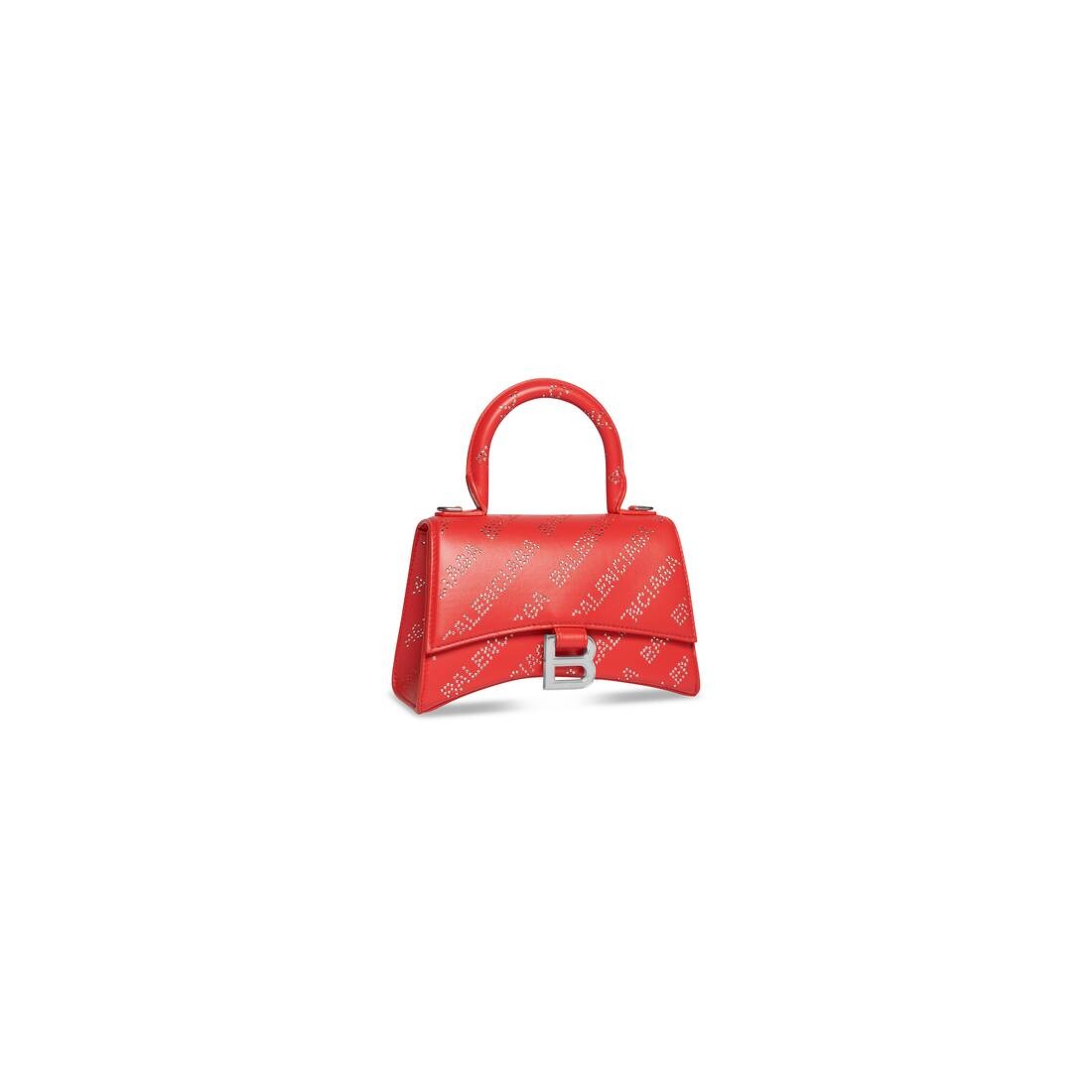 Women's Hourglass Xs Handbag With Rhinestones  in Red - 2