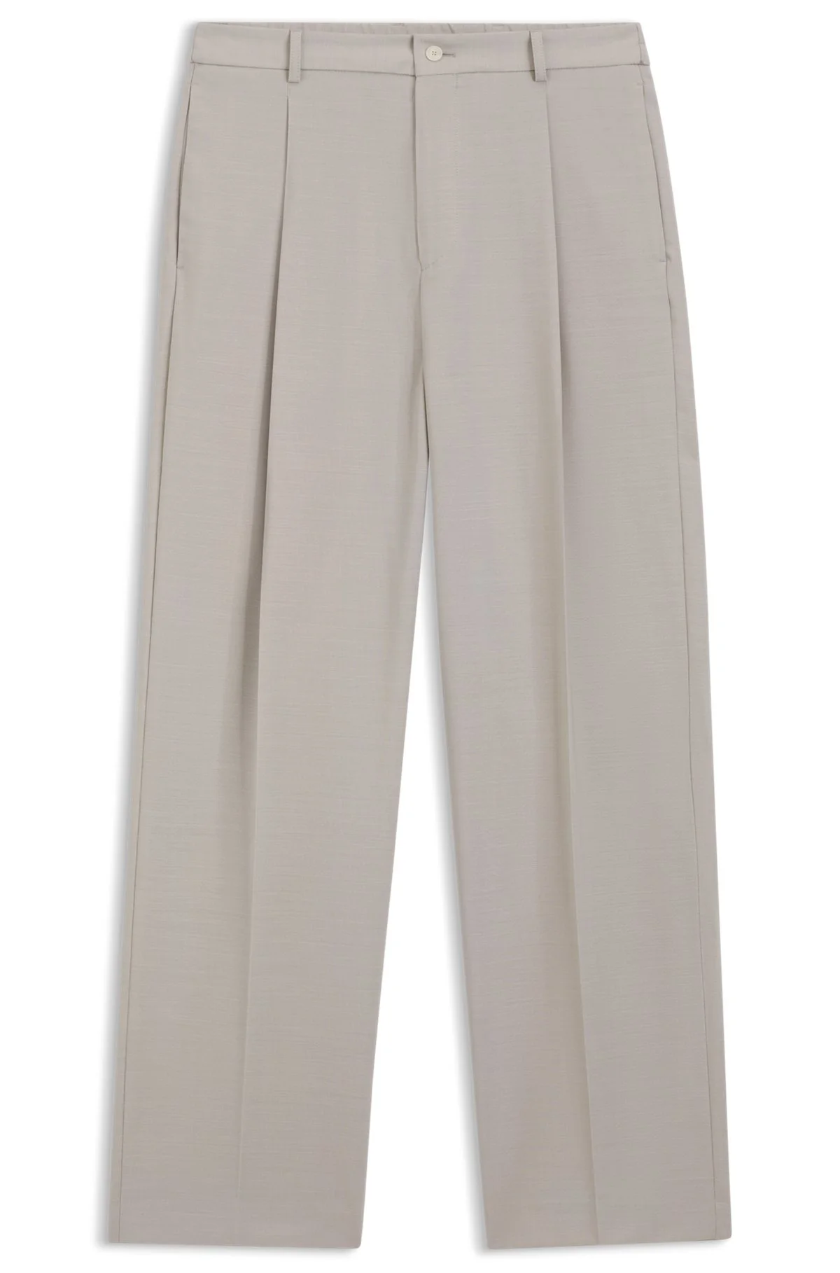 RELAXED-FIT PANTS IN PATTERNED VIRGIN WOOL - 1